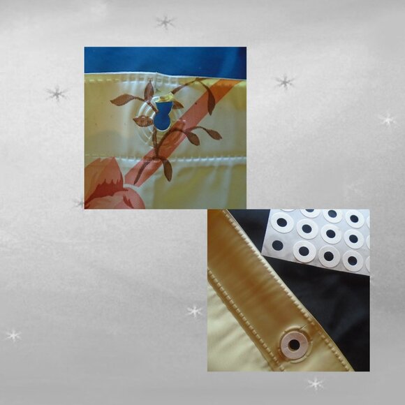 VTG Shower Curtain, Vinyl with Retro Floral - Picture 5 of 10